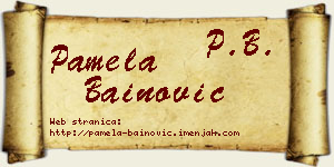 Pamela Bainović vizit kartica